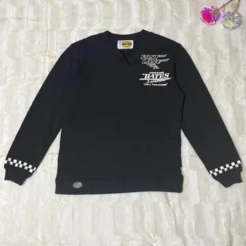 BATES 베이츠 롱 슬리브 맨투맨 면 100% 바이커 긴팔