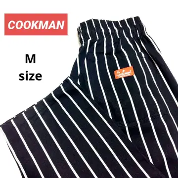 COOKMAN 쿠쿠맨 셰프 팬츠 스트라이프 블랙 M 사이즈