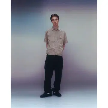 BoTT/ MULTI CHECK S/S SHIRT /LIGHT BROWN