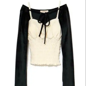 Andmary Mei shirring tops black 안도마리