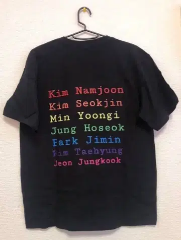 BTS 정국 뷔 지민 진 윤기 제이홉 RM 레인보우T셔츠