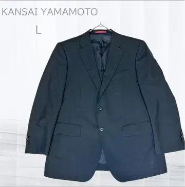 간사이 야마모토 남성용 싱글 브레스 비즈니스 자켓 L 상당 블랙