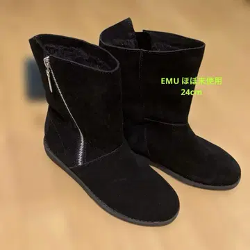 EMU 여성용 부츠 24cm 블랙 스웨이드