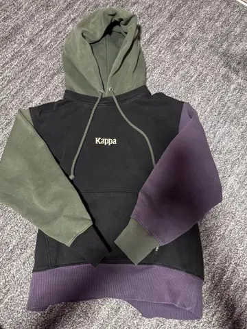 Kappa 후드티 S 컬러 블록 90s풍 레트로 스트릿