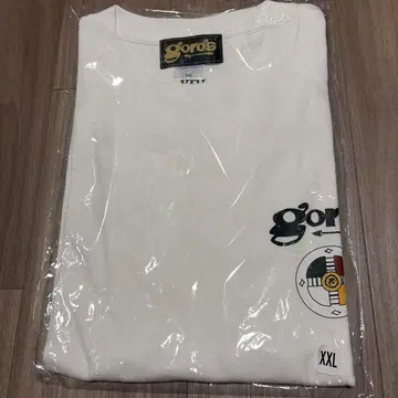 고로즈 로고 티셔츠 XXL 화이트 고로즈
