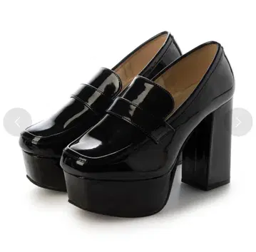 요스케 통굽 펌프스 블랙 에나멜 S