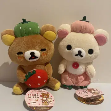 리락쿠마 코리락쿠마 딸기 봉제 인형 마스코트 산엑스 레트로