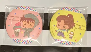닌타마 란타로 산리오 캔뱃지 토이 한스케 야마다 리키치 2점