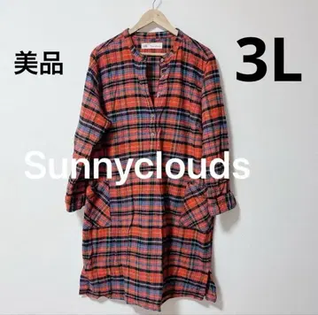 Sunnyclouds 체크 무늬 셔츠 원피스