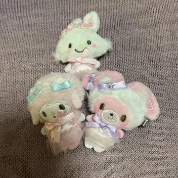 산리오 화이트 고양이 발레리나 시크릿 헤어 클립