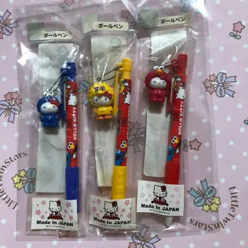 헬로키티 세서미 스트릿 콜라보 볼펜 세트 2010년 제품