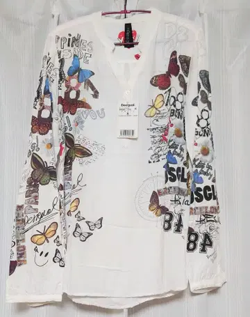 Desigual 데시구알 나비 버터플라이 프린트 셔츠 블라우스