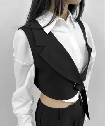 비대칭 레이어드 모노톤 모드 블랙 그레이