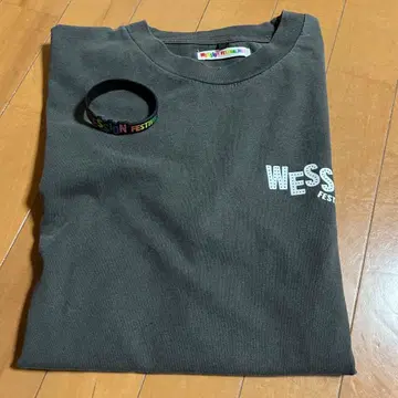 WESSIO WEST. 러버 밴드 티셔츠 차콜 M 사이즈