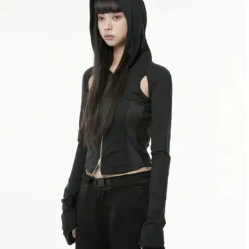FLAREUP Cut-out Hooded Zip-up