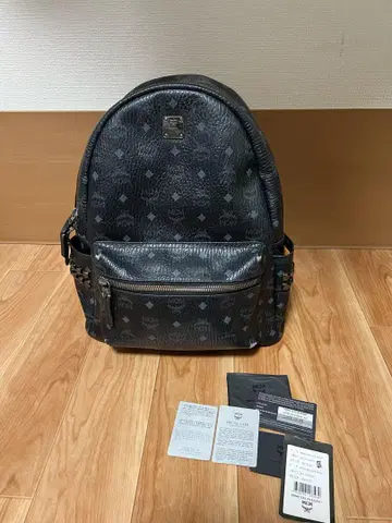 MCM 블랙 가죽 백팩 P2850 라지 사이즈 정품