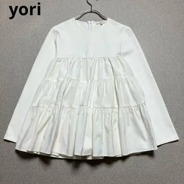 24년 yori 도킹 티어드 블라우스 플레어 페플럼 워셔블 요리
