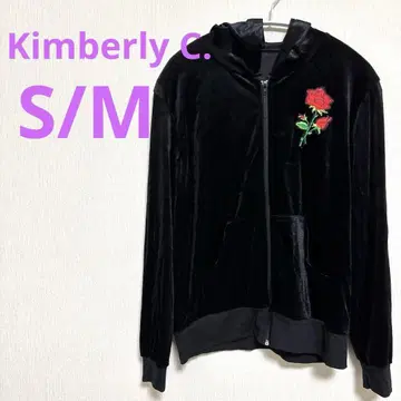 Kimberly C. 블랙 벨벳 후드티 [ S/M ]