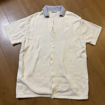 ZARA 니트 피케 셔츠 화이트 남국