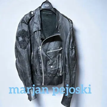 marjan pejoski 가죽 라이더 자켓 사이즈 XS 해골