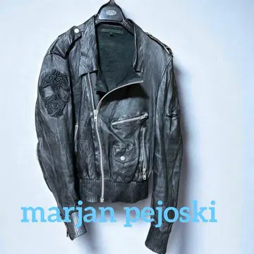 marjan pejoski 가죽 라이더 자켓 사이즈 XS 해골
