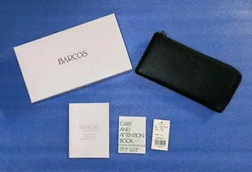 BARCOS 발코스 장지갑 그린 소가죽 박스 포함