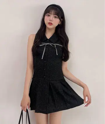 OLIVEdesOLIVE 슬리브리스 미니 원피스 블랙