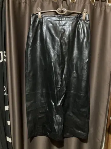 빈티지 가죽 롱 스커트