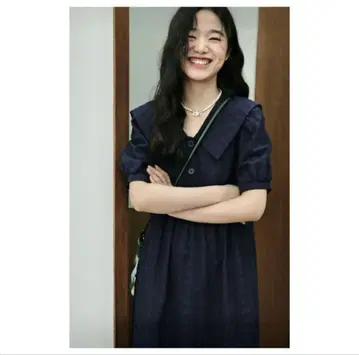 Kuose 네이비 세일러 카라 롱 원피스 M 사이즈