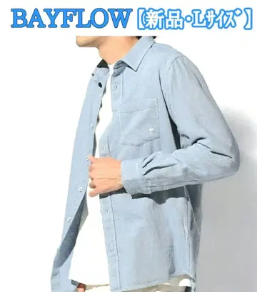 BAYFLOW 남성용 상의 셔츠 블라우스 (L) 샴브레이 셔츠