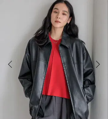 블랙 가죽풍 자켓 LOWRYSFARM