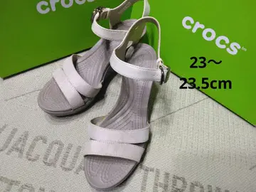 crocs 웨지 샌들 스트랩 W7 사이즈 23~23.5cm