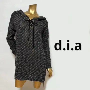 [ 3283 ] d.i.a 후드 부착 니트 원피스 F