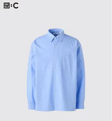 새상품 UNIQLO C 브로드 오버 사이즈 셔츠 블루 XL