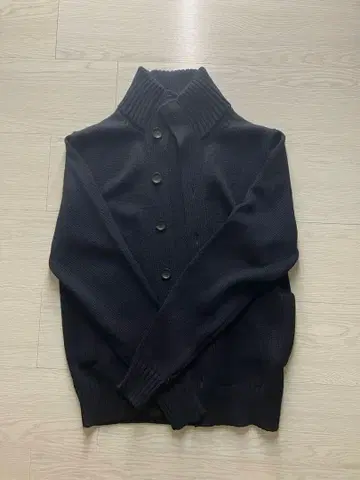 ZANONE 하이넥 가디건 블랙