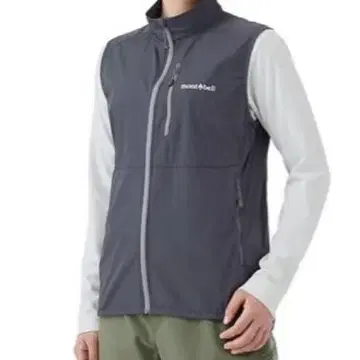 mont-bell 윈드 블라스트 베스트 다크 그레이 포켓터블 택 포함