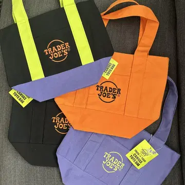 TRADER JOE'S 할로윈 한정판 미니 토트백 4색 세트
