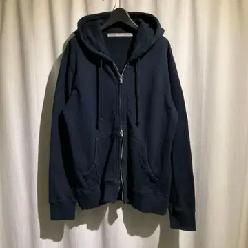 [tete homme] 더블 지퍼 후드티 블랙