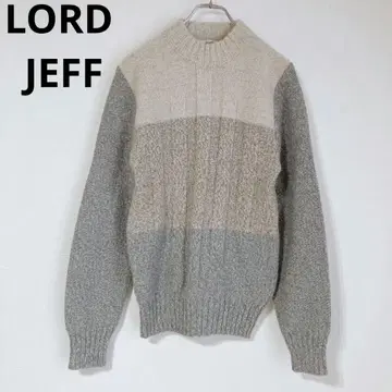 LORD JEFF 긴팔 스웨터 니트 그라데이션 울 혼방 그레이 S