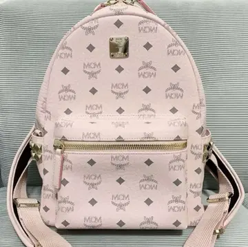MCM 백팩 스몰 파우더 핑크