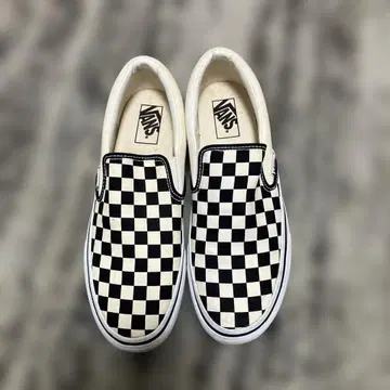 90s VANS USA제 이후기 슬립온 체크 무늬 깃발 27.5