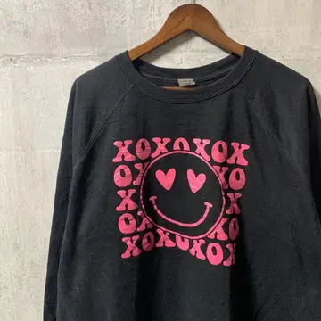 I224 맨투맨 90s 00s 빈티지 Y2K 캐주얼 블랙