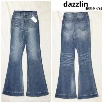 새상품 dazzlin Y2K A라인 플레어 데님 팬츠