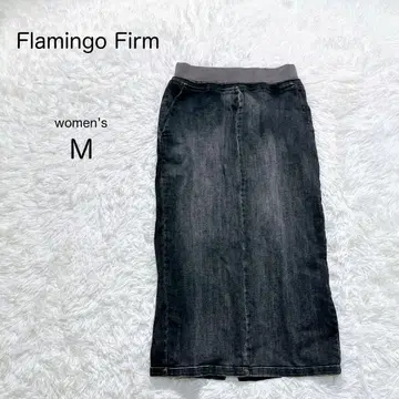 [플라밍고팜] 스트레치 데님 스커트 [M] 허리밴딩 새상품급