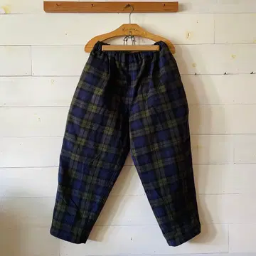 블랙워치 반기장 팬츠 L handmade