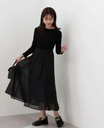 프로포션 바디 드레싱 니트 도킹 에어리 원피스 2024 AW