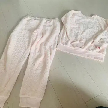 에메필 룸웨어 파자마 홈웨어 맨투맨 오렌지 핑크