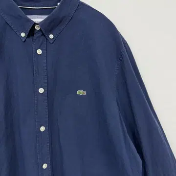 Lacoste 긴팔 셔츠 XL 네이비 슬림핏