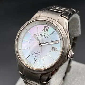 SEIKO 세이코 V145-0BA0 데이트 라운드 티타늄 솔라