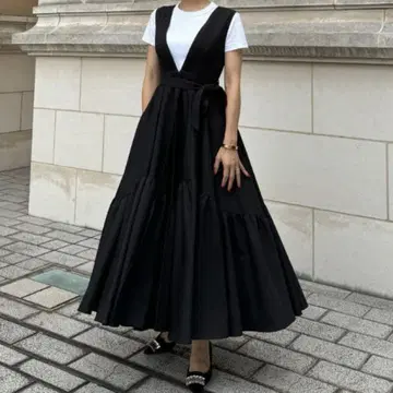 JENNE 볼륨 롱 드레스 베스트